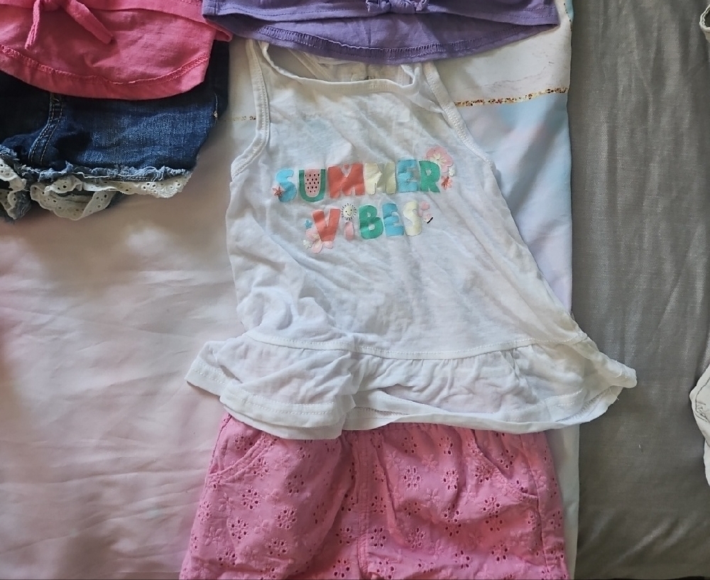 Colorful Kids Sleeveless Tops Set - Picture 2 of 5